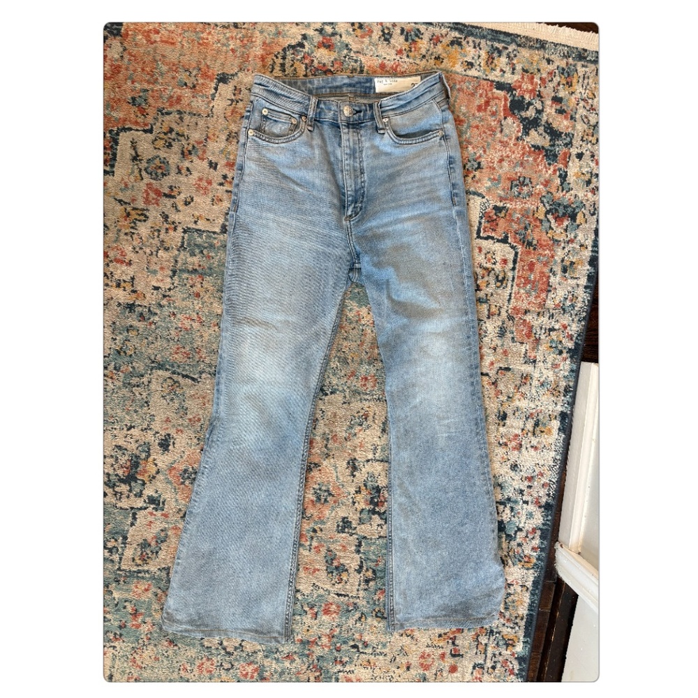 Rag & Bone Light Wash Flare Jeans Women’s Size 27 Premium Denim - Picture 3 of 3